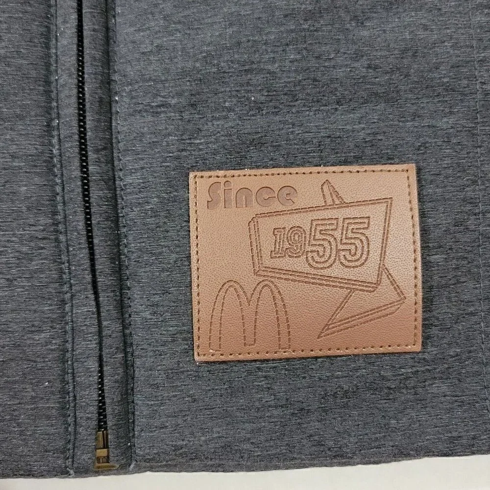 Timeless Elements‎ for McDonalds Puffer Vest Adult Small Employee Gray Full Zip